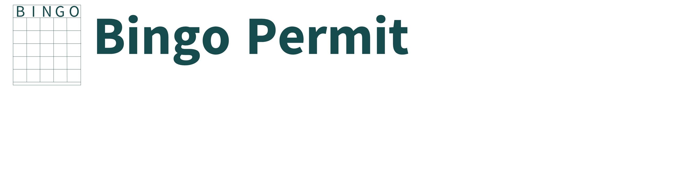 Bingo Permit Banner