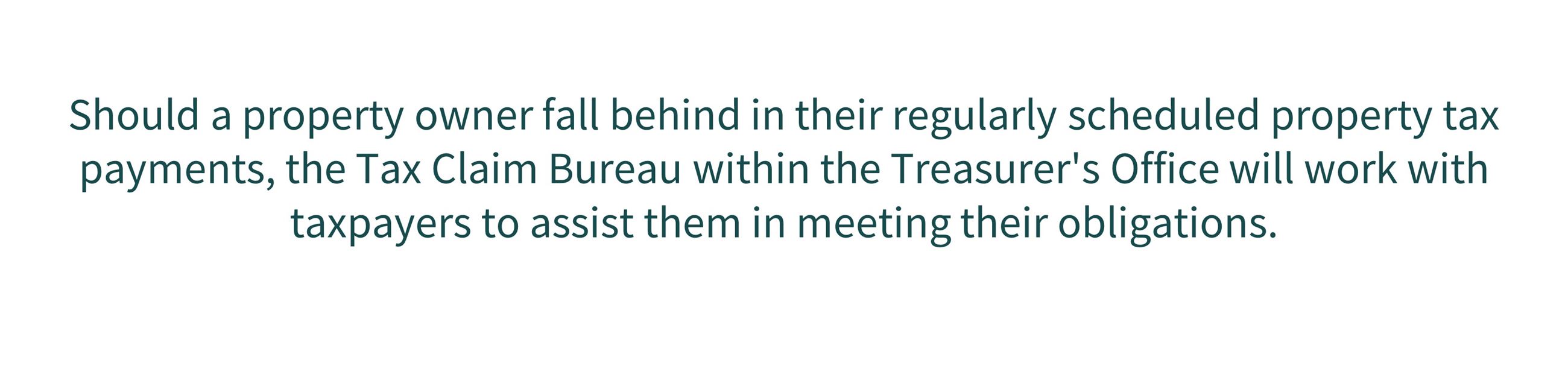 Tax Claim Notice - Will work with you if you fall behind - Banner 2