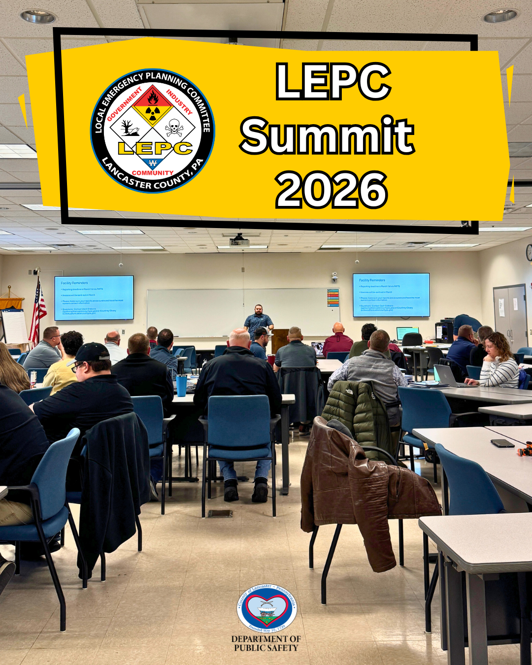 LEPC Summit 2026- room full of people with a speaker 